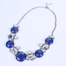 Nouveau Design lapis-lazuli alliage collier